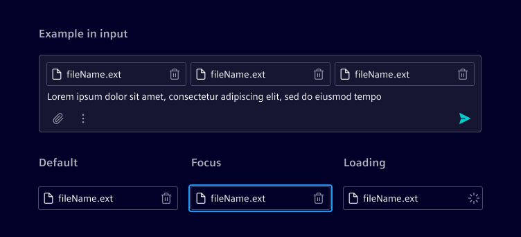 Chat input attachments