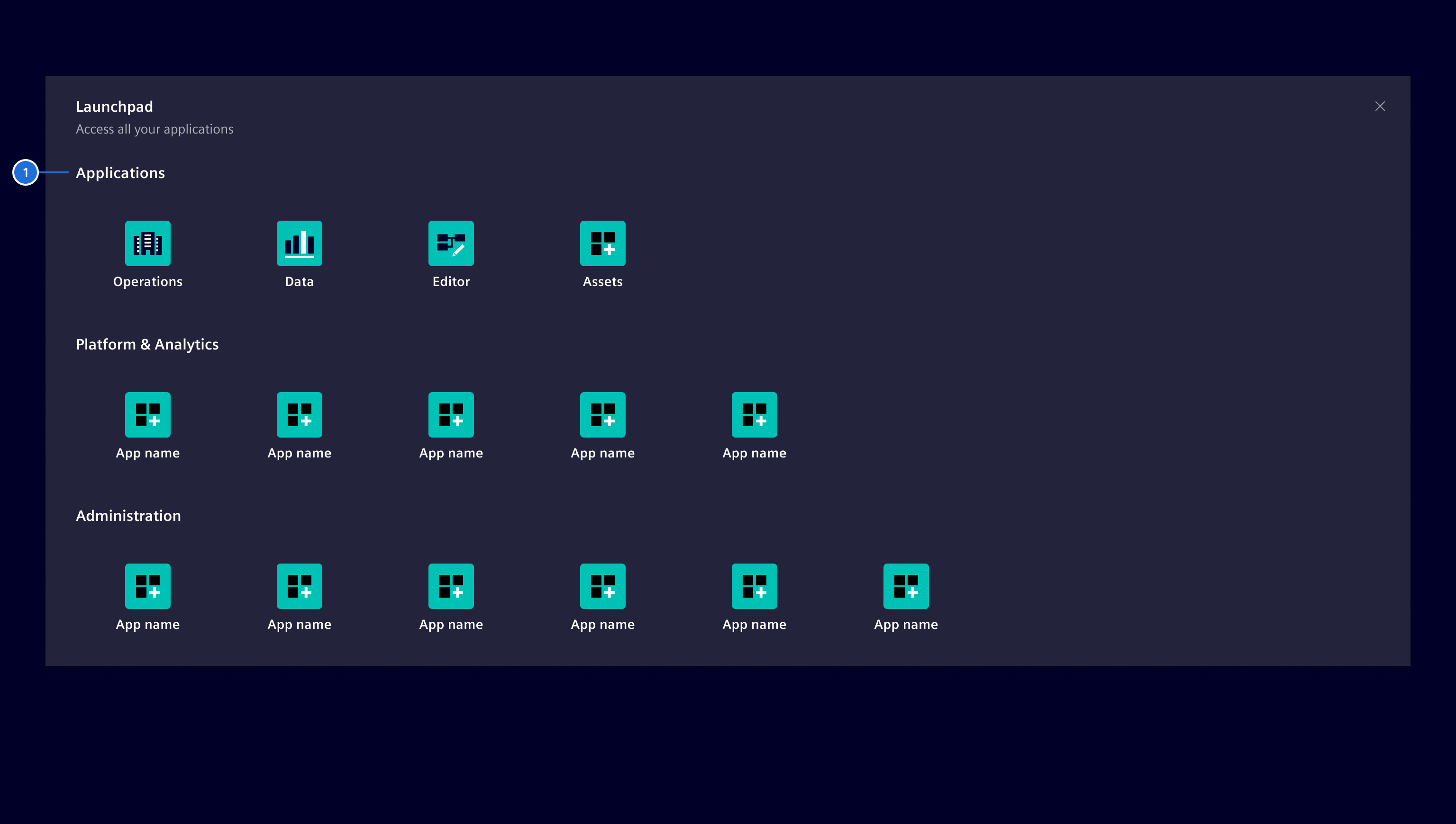 Launchpad categories