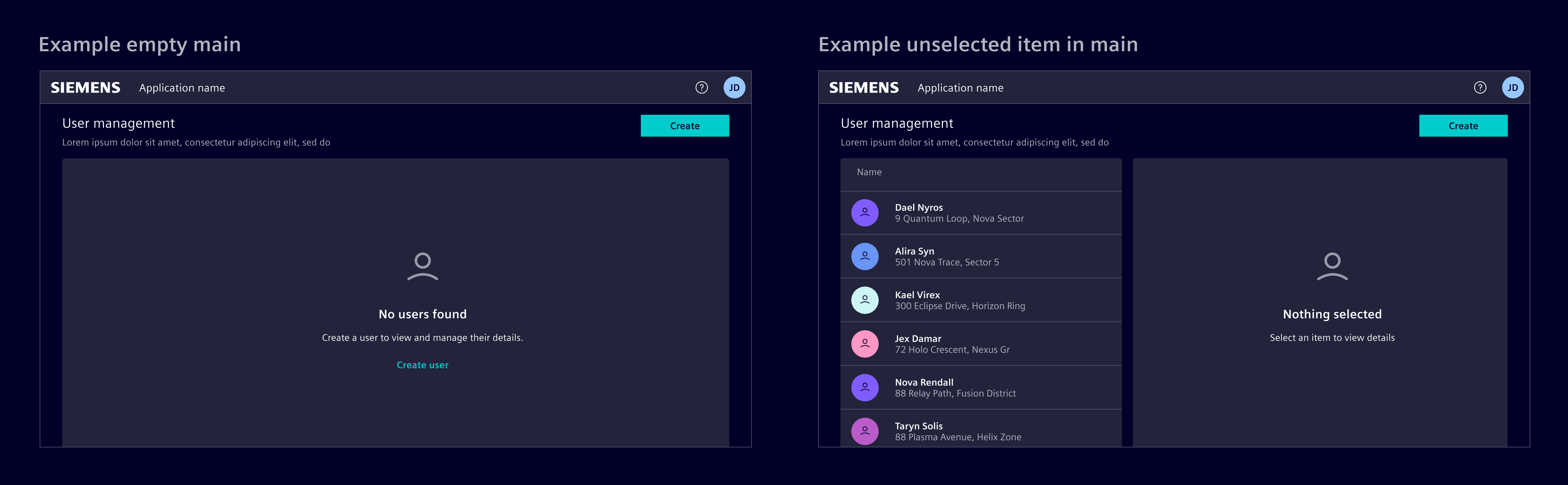 Main-detail initial interaction