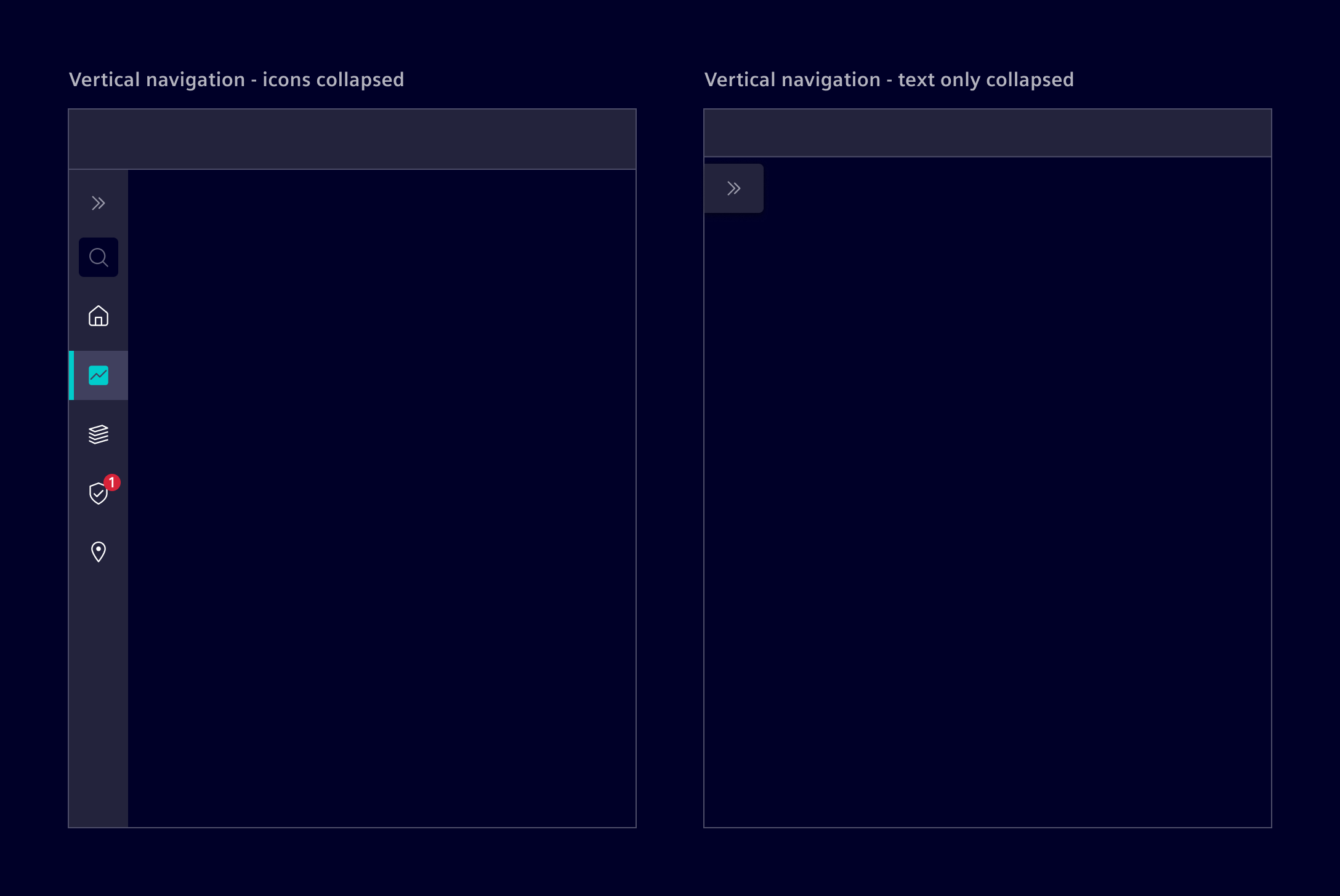 Vertical navigation collapsed examples