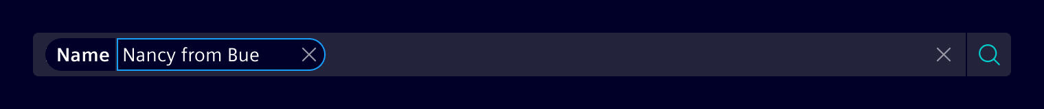 Filtered search free text