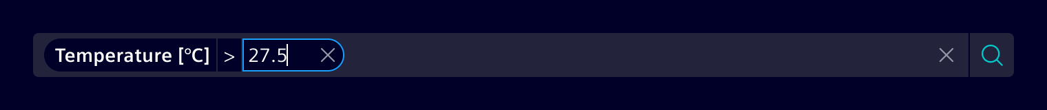 Filtered search free text