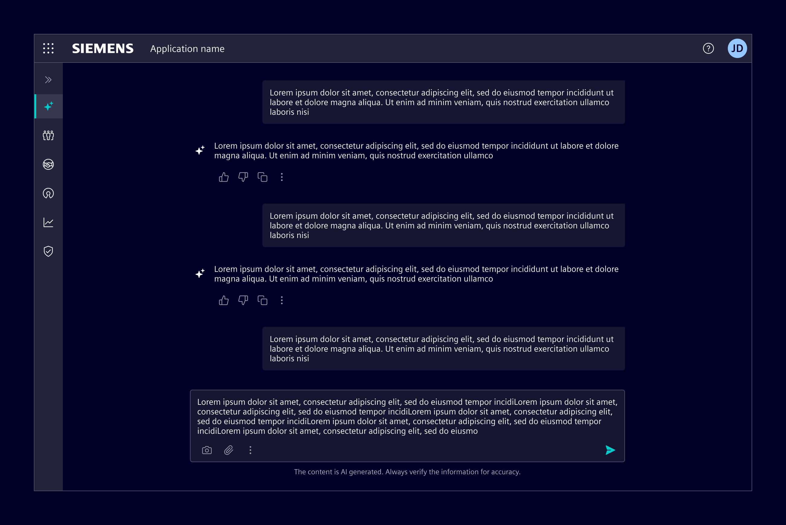 AI chat in full page